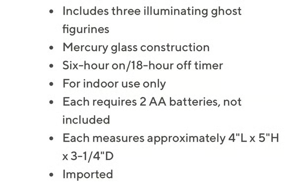 đ„Hot Sale Promotion 49% OFFđSet of 3 Illuminated Mercury Glass Ghosts by Flumyr