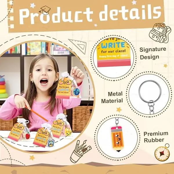🔥Last Day 49% OFF - 🍎Back to School Keychain Gift Bags Sets🎁