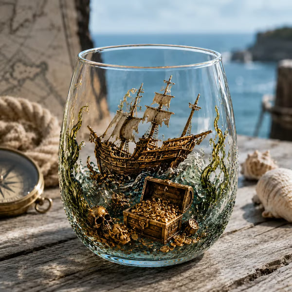 🌊🐙 3Pcs Krakenrise Pirate Glasses Legendary Ocean Treasure Set
