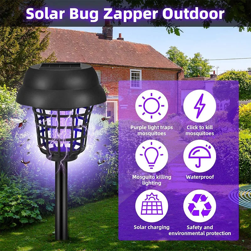 Solar Mosquito Zapper Light – Outdoor Garden Stake Lamp, UV Insect Killer