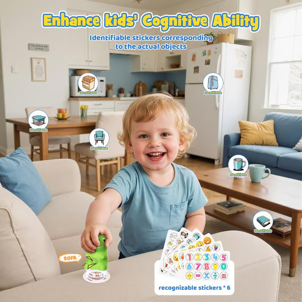 🦖 Dinosaur Talking Flash Cards – Montessori Phonics & Sight Words Educational Learning Set (148 Cards, 5 Categories)