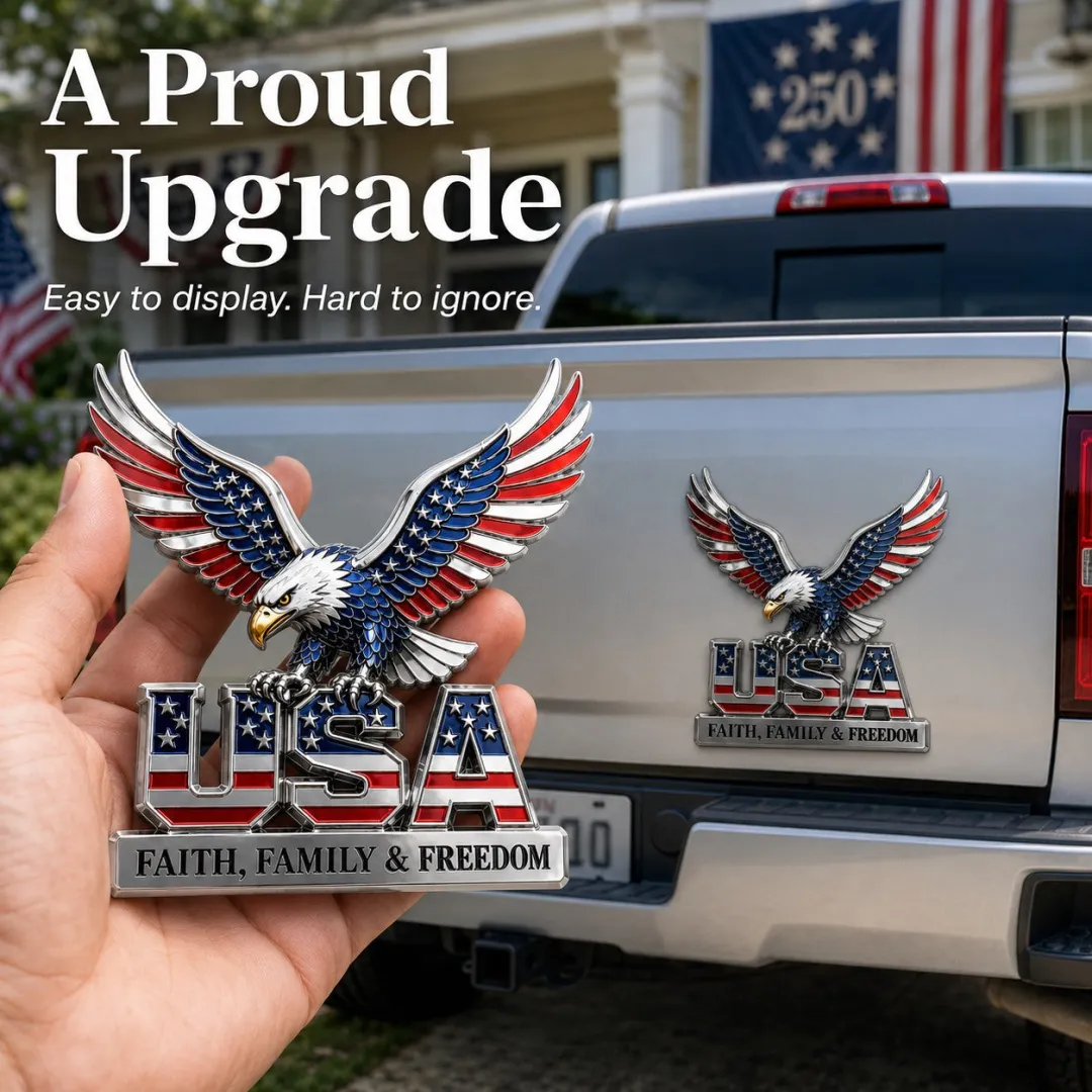 ★USA Faith, Family &amp; Freedom★ Metal Car Emblem