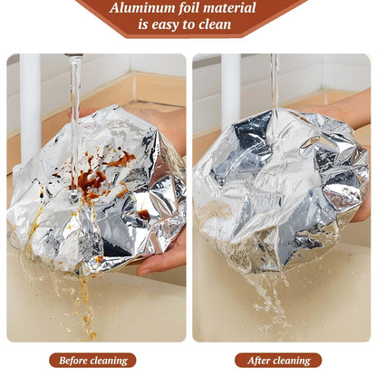 🔥Last Day 49% OFF - Reusable Insulated Aluminum Foil Food Covers（50PS）