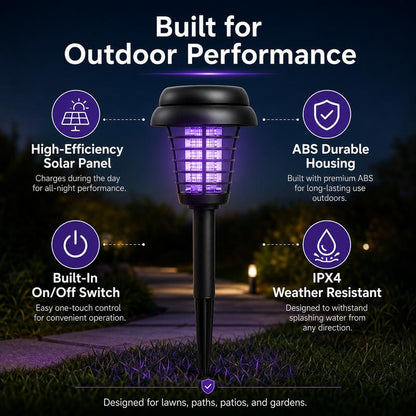 Solar Mosquito Zapper Light – Outdoor Garden Stake Lamp, UV Insect Killer