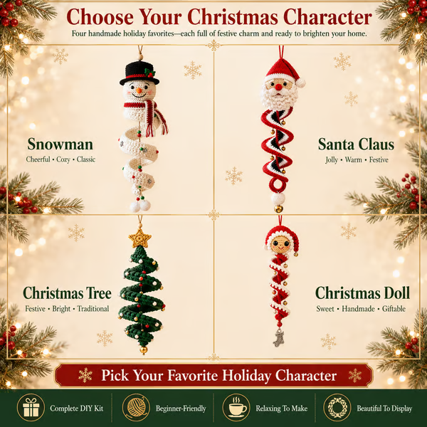 ☃️ DIY Crochet Snowman Kit 🧶🎄 | Last Day: 49% OFF! 🔥