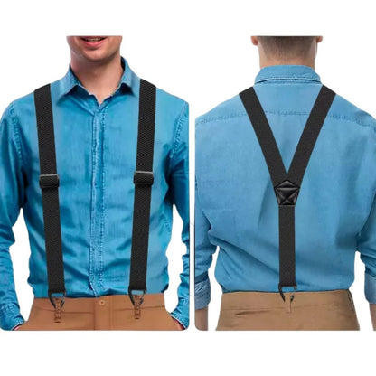 🔥Last Day 48% OFF -⏰Men's X-Back Suspenders with Hook Clips