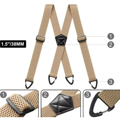 🔥Last Day 48% OFF -⏰Men's X-Back Suspenders with Hook Clips