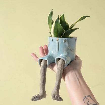 🌿✨ NEW 2026 | Flumyr® LeggyBloom™ — Viral Sitting Planter 🪴👖 Denim Skirt Edition ✨