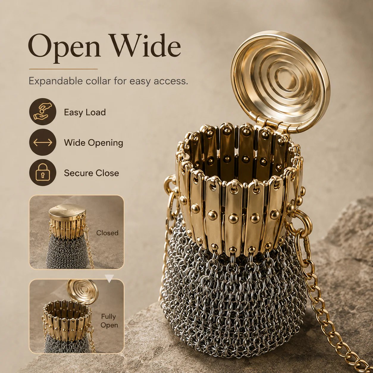 🔥Last Day 49% OFF -Vintage-Inspired Metal Mesh Coin Purse