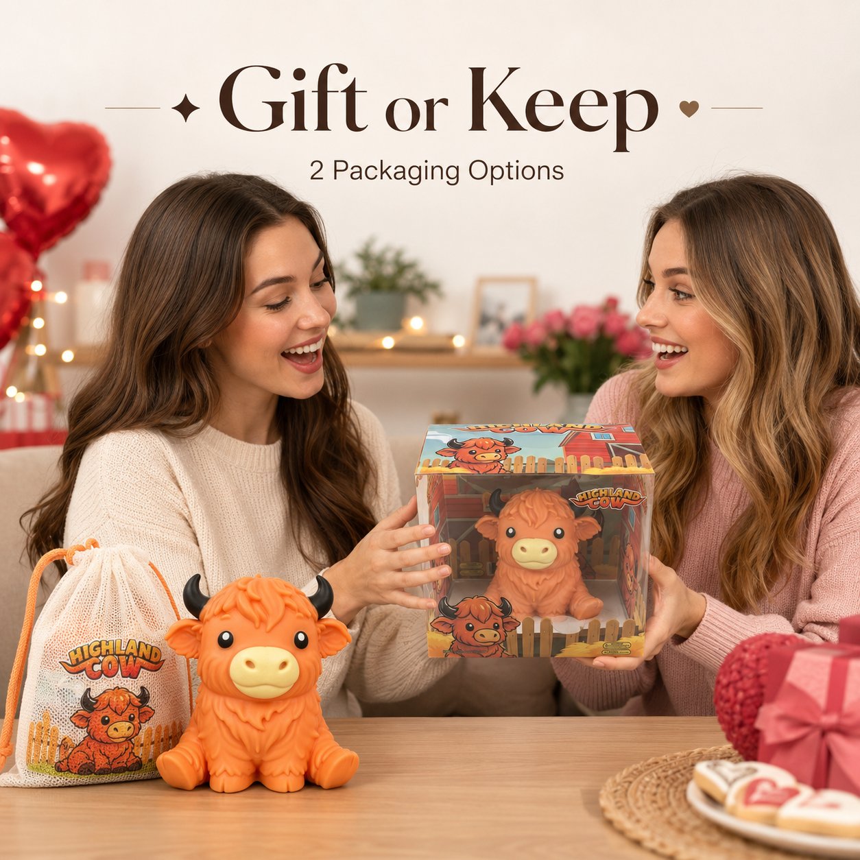 🔥Last Day 49% OFF -  🐮 Flumyr® Highland Cow Squishy – Squeeze, Relax & Smile! 🧡