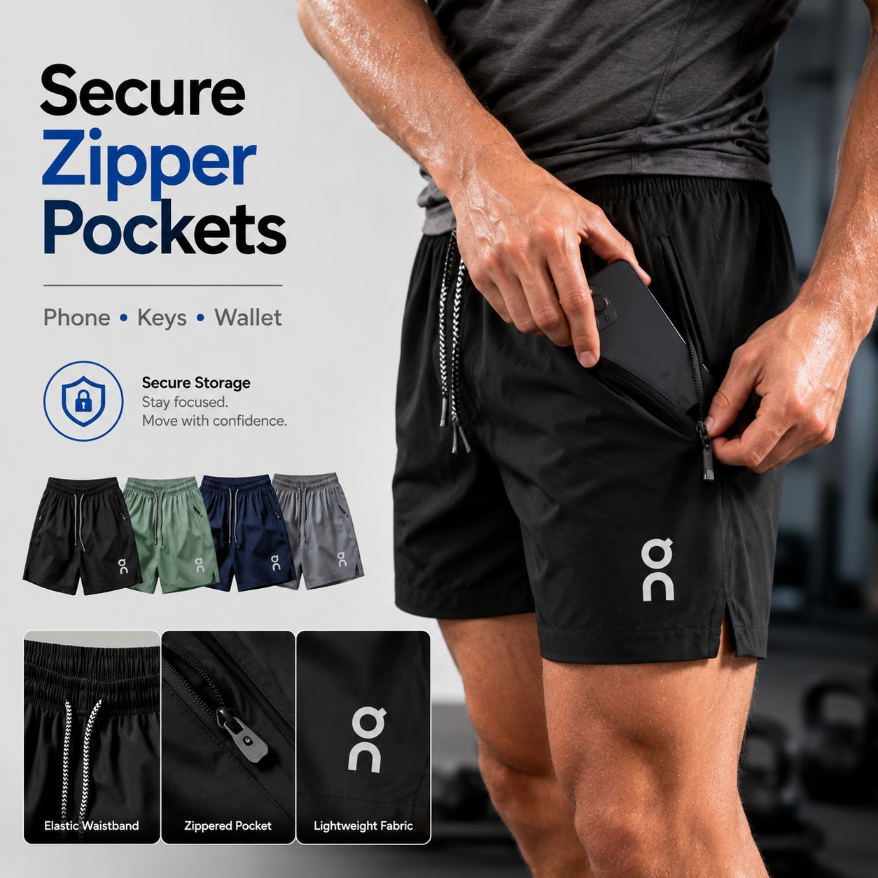 🔥 Last Day 49% OFF –❄️ Ice Silk Quick-Dry Athletic Gym Shorts 4-Piece Pack – Unrestricted Breathable Comfort