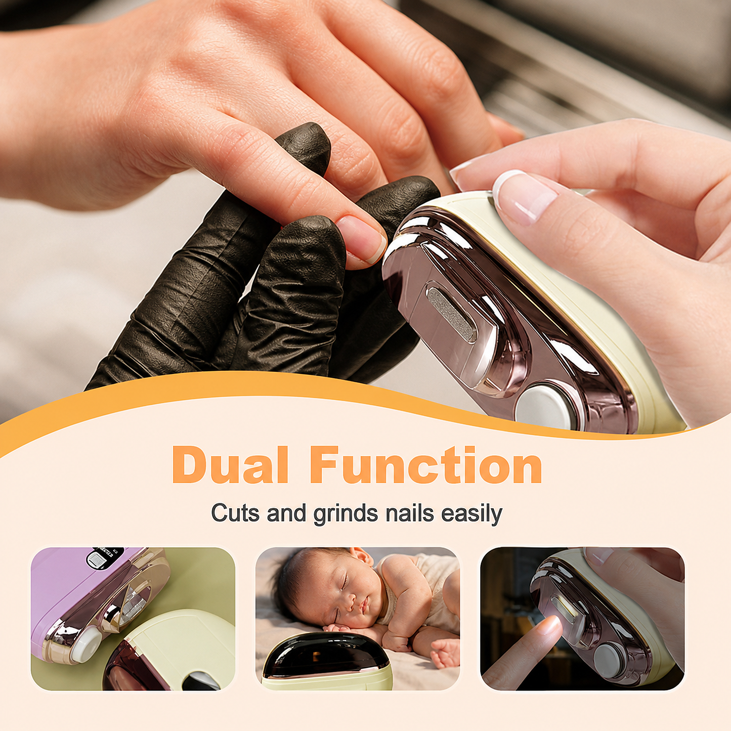 ✂️ LIMITED-TIME 50% OFF! 💅 2-in-1 Smart Electric Nail Clipper & Polisher 🌟