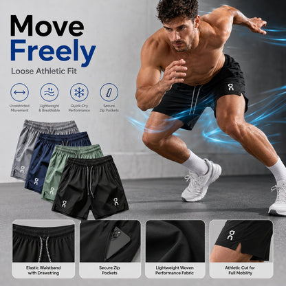 🔥 Last Day 49% OFF –❄️ Ice Silk Quick-Dry Athletic Gym Shorts 4-Piece Pack – Unrestricted Breathable Comfort