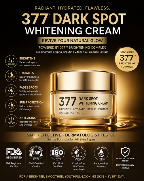 💥 Last Day Deal: Buy1 Bottle, Get 1FREE! FLUMYR 377 BrighteningSPF Face Cream - DarkSpot, Hydration & Anti-Wrinkle Care
