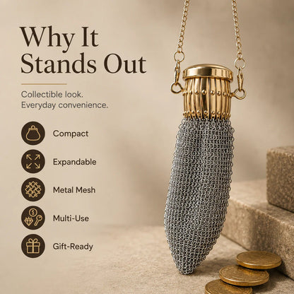 🔥Last Day 49% OFF -Vintage-Inspired Metal Mesh Coin Purse