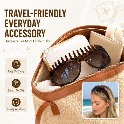 🔥2-in-1 Tortoiseshell Shield Sunglasses & Hair Headband