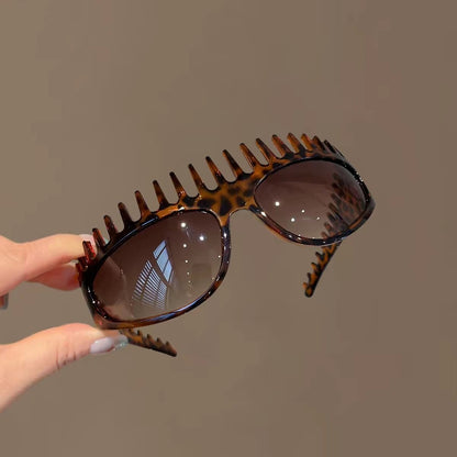 🔥2-in-1 Tortoiseshell Shield Sunglasses & Hair Headband