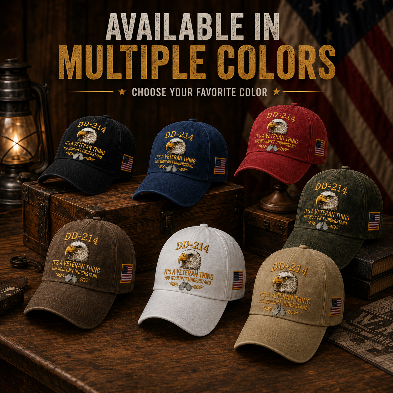 🔥 Today Only: FREE Collector Coin🔥 | DD-214 Veteran Honor 3-Piece Gift Set – Embroidered Cap, Coin & Bracelet