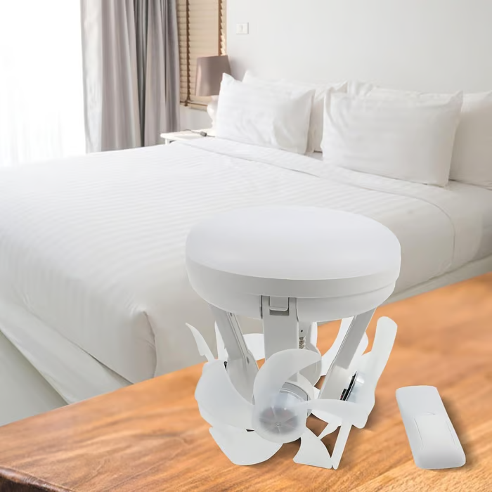 💡 Foldable E27 Fan Light – 2-in-1 LED Chandelier with Remote Control