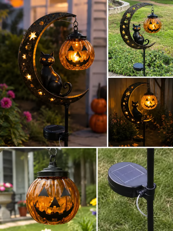 🎃Halloween Early Bird Special Sale 49% OFF-Pumpkin Moon Garden Stake Light - A - 🎃Pumpkin on Top / BUY 1