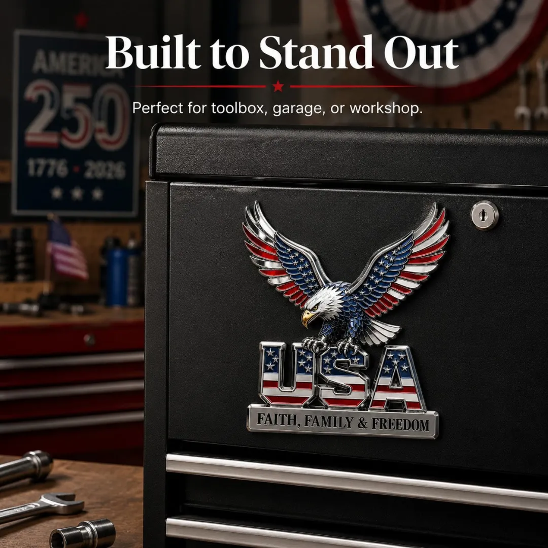 ★USA Faith, Family &amp; Freedom★ Metal Car Emblem