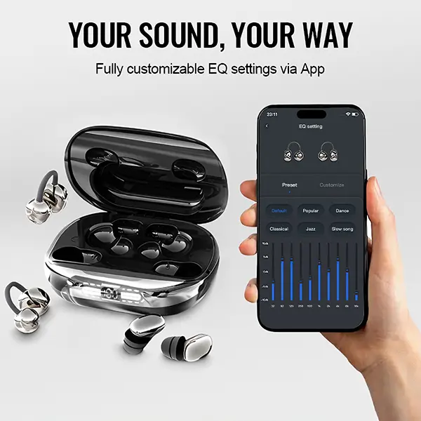 🔥 LAST DAY: 51% OFF 🎧 3-in-1 Wireless Earbuds with Power Bank Charging Case | 4 Clip-On & Sleep Earbuds, Noise Cancelling & IPX5 Water Resistant