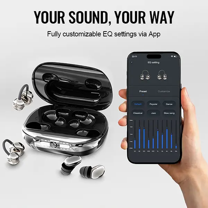 🔥 LAST DAY: 51% OFF 🎧 3-in-1 Wireless Earbuds with Power Bank Charging Case | 4 Clip-On & Sleep Earbuds, Noise Cancelling & IPX5 Water Resistant