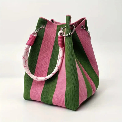 👜Boho Woven Polyester Bucket Bag