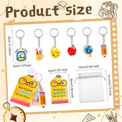 🔥Last Day 49% OFF - 🍎Back to School Keychain Gift Bags Sets🎁