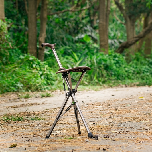 Elderly Foldable Walking Chair Stick - Image 0