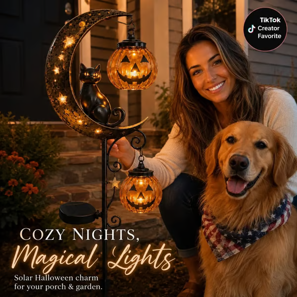 🎃Halloween Early Bird Special Sale 49% OFF-Pumpkin Moon Garden Stake Light - A - 🎃Pumpkin on Top / BUY 1