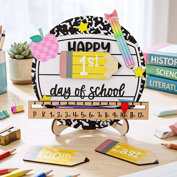🔥 Last Day 49% OFF –📚Reusable Back-to-School Milestone Board – Kids' Growth Photo Prop