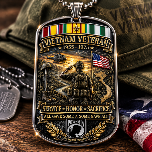 🔥 Last Day Promo: 49% OFF 🎖️Vietnam Veteran All Gave Some Some Gave All Tribute Dog Tag Necklace