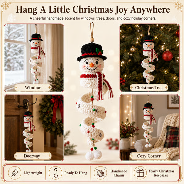 ☃️ DIY Crochet Snowman Kit 🧶🎄 | Last Day: 49% OFF! 🔥