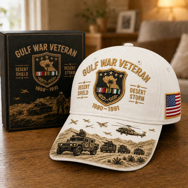 🏆Last Day Promo: 49% OFF! 🏜️ Desert Storm Veteran Commemorative Cap – Gulf War Desert Shield Veteran Hat