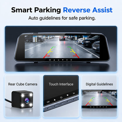 Dual Lens Rearview Mirror Dash Cam