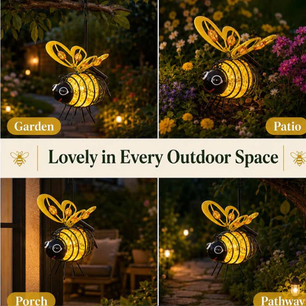 🌙🐝🪴 LIMITED-TIME 49% OFF! Hanging Solar Bee Light – Spread Joy Day and Night 🌞🌜