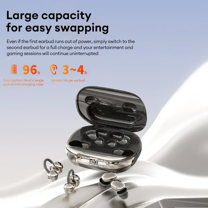 🔥 LAST DAY: 51% OFF 🎧 3-in-1 Wireless Earbuds with Power Bank Charging Case | 4 Clip-On & Sleep Earbuds, Noise Cancelling & IPX5 Water Resistant