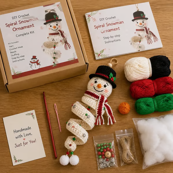 ☃️ DIY Crochet Snowman Kit 🧶🎄 | Last Day: 49% OFF! 🔥