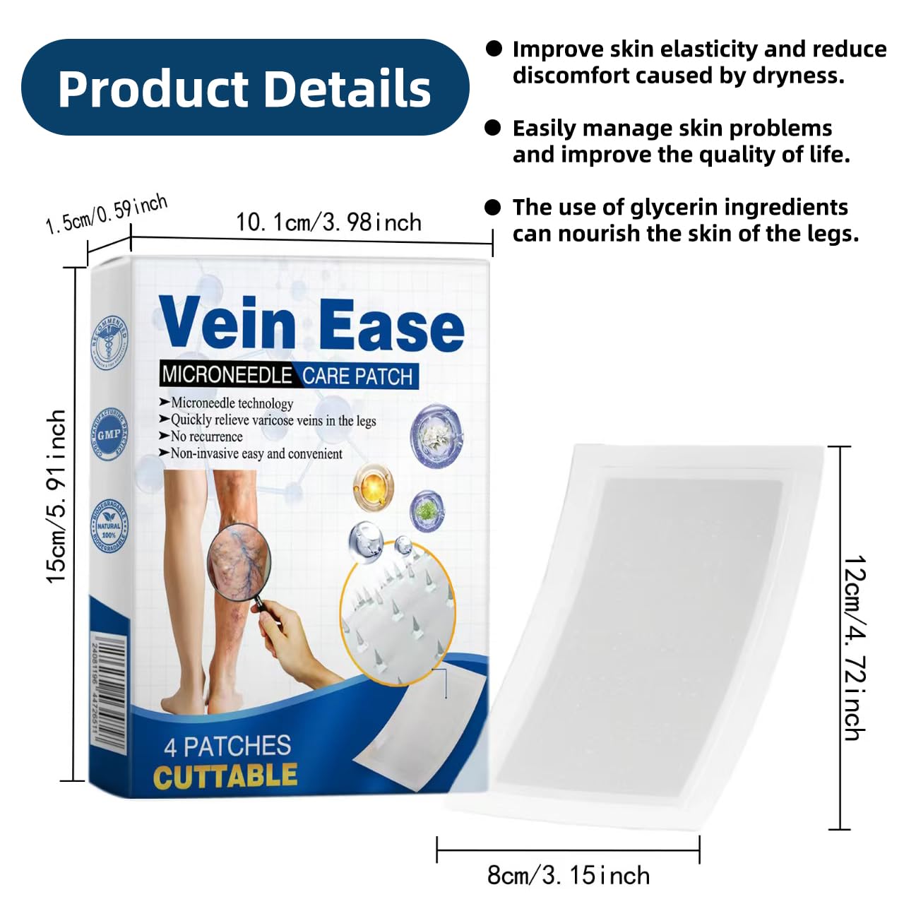Instant Leg Relief: Micro-Dart Patches to End Throbbing Vein Pain
