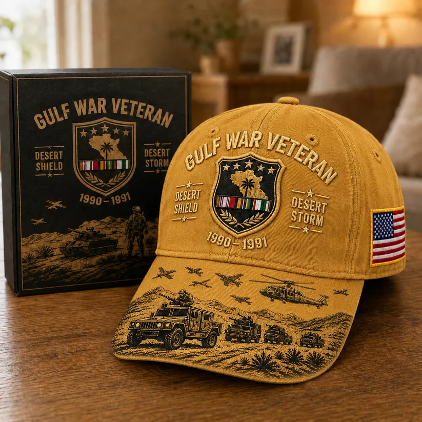 🏆Last Day Promo: 49% OFF! 🏜️ Desert Storm Veteran Commemorative Cap – Gulf War Desert Shield Veteran Hat