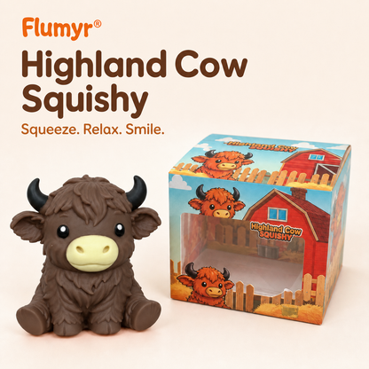 🔥Last Day 49% OFF -  🐮 Flumyr® Highland Cow Squishy – Squeeze, Relax & Smile! 🧡