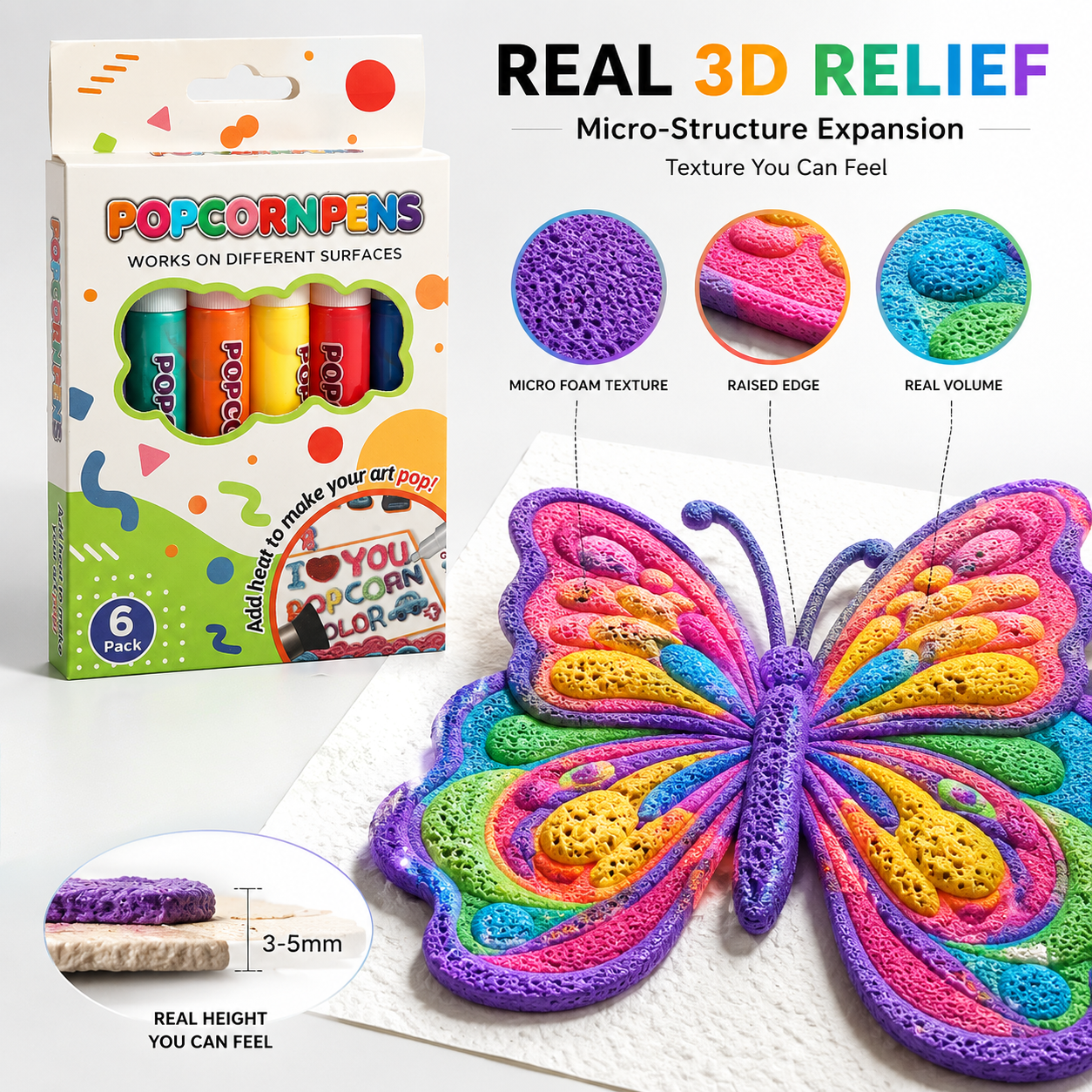 Save 50% by ordering today丨IEY® 3D Relief Art Pen – Turn Flat Drawings Into Touchable 3D Art🪄🌼🌼🌼