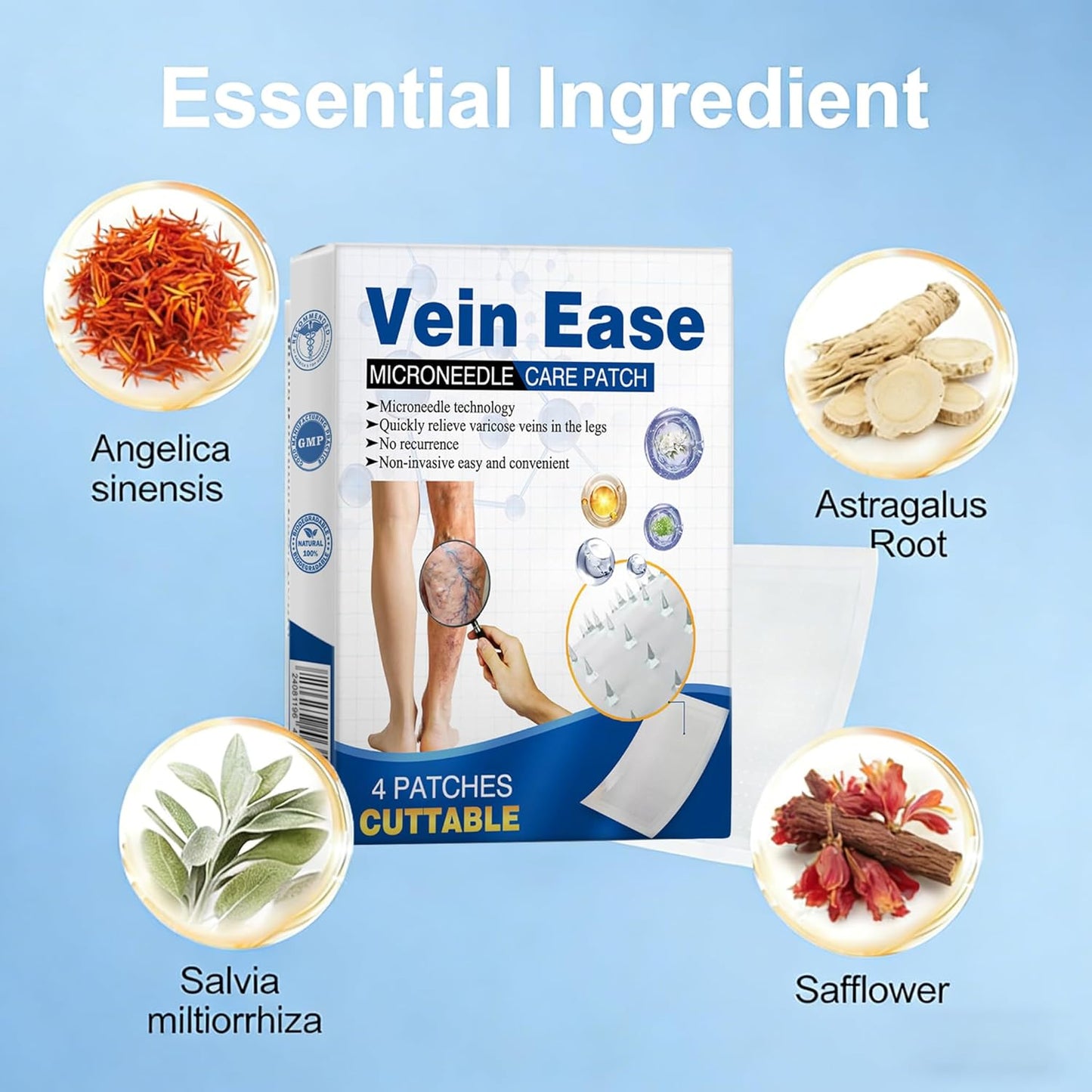 Instant Leg Relief: Micro-Dart Patches to End Throbbing Vein Pain