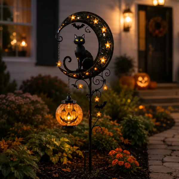 🎃Halloween Early Bird Special Sale 49% OFF-Pumpkin Moon Garden Stake Light - A - 🎃Pumpkin on Top / BUY 1