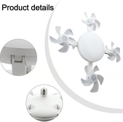 💡 Foldable E27 Fan Light – 2-in-1 LED Chandelier with Remote Control