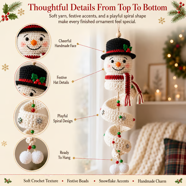 ☃️ DIY Crochet Snowman Kit 🧶🎄 | Last Day: 49% OFF! 🔥
