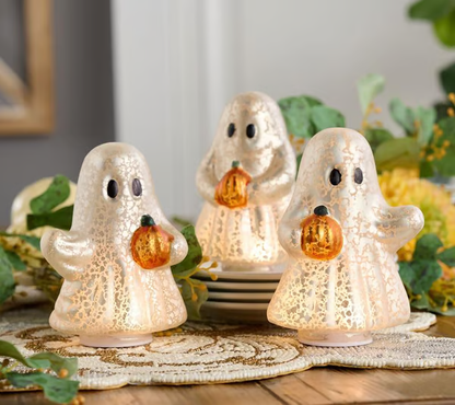 🔥Hot Sale Promotion 49% OFF🎁Set of 3 Illuminated Mercury Glass Ghosts by Flumyr