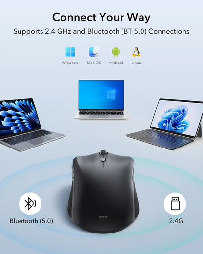 🔥 Last Day 49% OFF -🖱️ Snap-to-Carry Dual-Mode Wireless Mouse