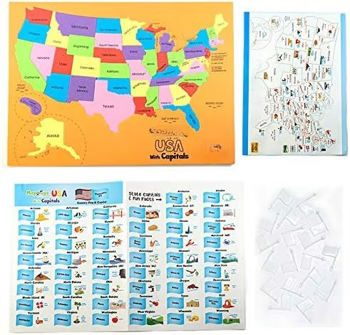🔥Last Day 49% OFF - 🌍 World Map & USA Map Puzzle Set